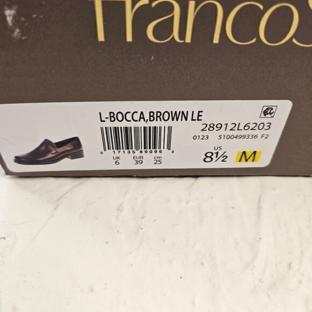 Franco Bocca Slip On Loafer Flats‎ Shoes Brown Size 8.5 - Picture 10 of 10